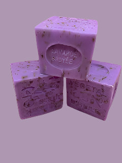 Crushed Lavender Marseille Soap Cube - 150g