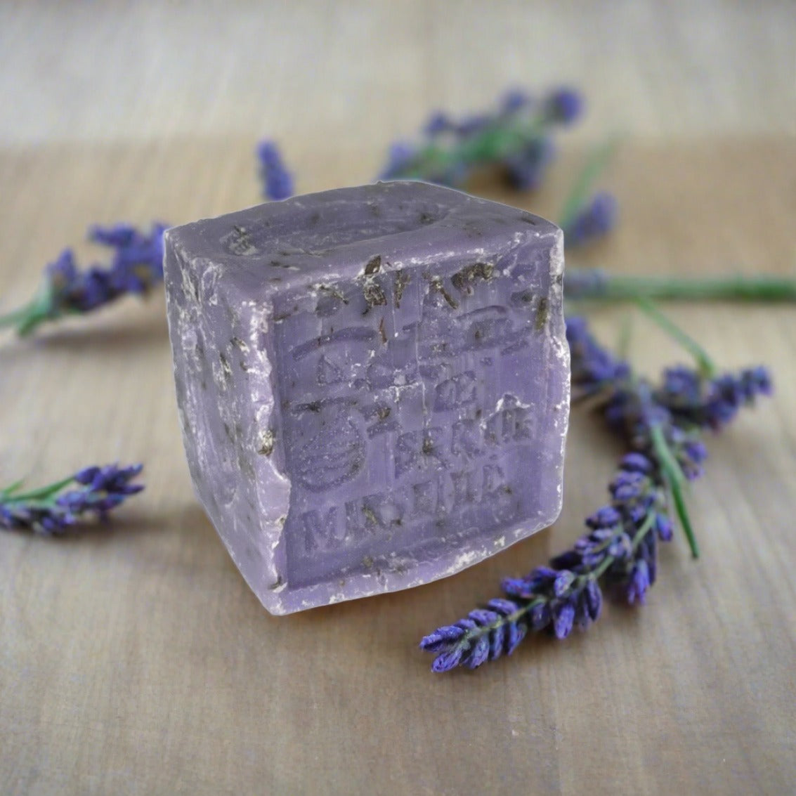 Crushed Lavender Marseille Soap Cube - 150g