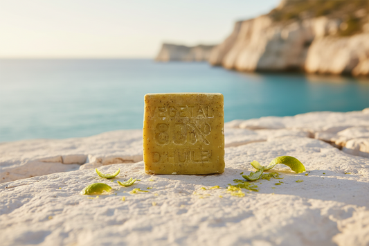 Crushed Green Lemon Marseille Soap Cube - 150g (5.29 Oz)