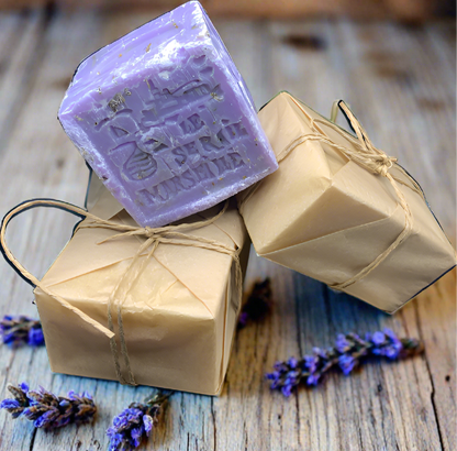 Crushed Lavender Marseille Soap Cube - 150g