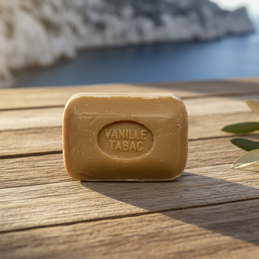 Tobbacco-Vanilla Marseille Soap Bar - 100g